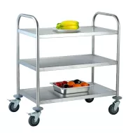 Connecta Self Assembly 3-Tier Service Trolley - 860 x 530 x 950mm - pack size 1