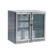Arctica Bar & Display Bottle Cooler - 2 Hinged Doors - Stainless Steel - pack size 1