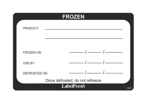 DEFROST FROZEN FOOD LABELS -BOX 500