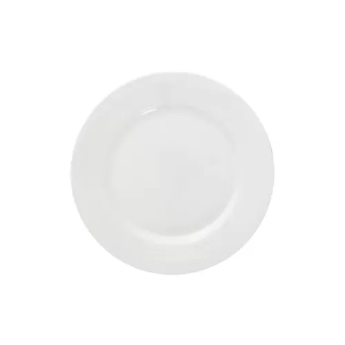 Great White Porcelain Round Winged Plate 17cm - pack size 12