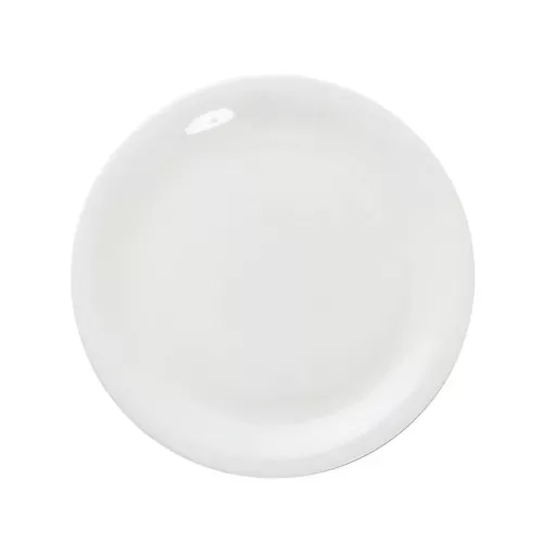 Great White Porcelain Round Narrow Rim Plate 25cm - pack size 6