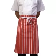 Red Butchers Stripe Waist Apron - pack size 1