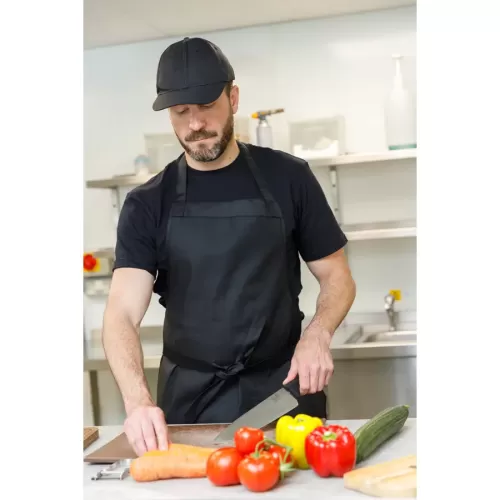 Brigade Black Polycotton Bib Apron 96x72cm - pack size 1