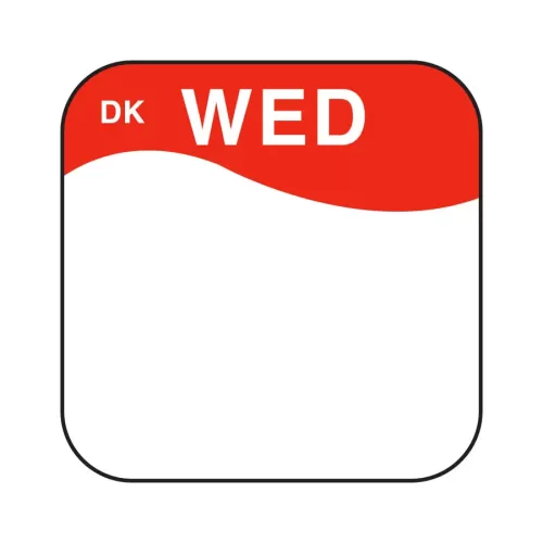 Label Wednesday Permanent Square 19mm - pack size 1