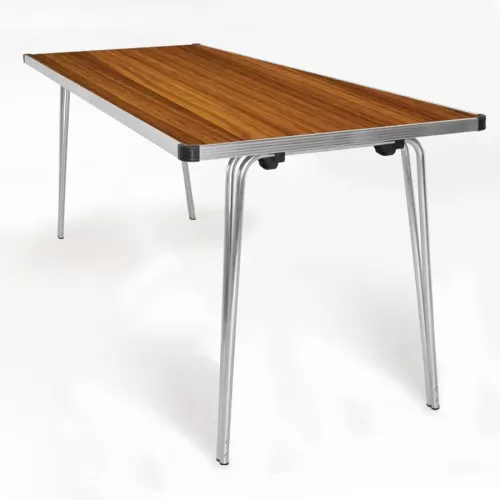 Folding Table 1830 x 685 x 760H - Teak laminated top - pack size 1