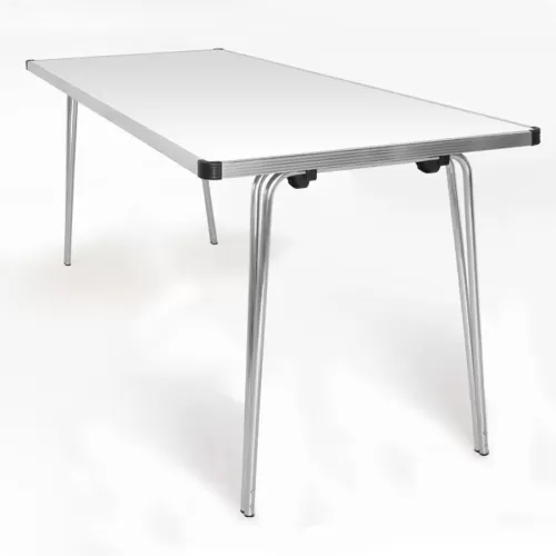 Folding Table 1830 x 760 x 760H - White laminated top - pack size 1