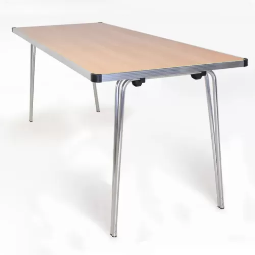 Folding Table 1830 x 760 x 635H - Beech laminated top - pack size 1