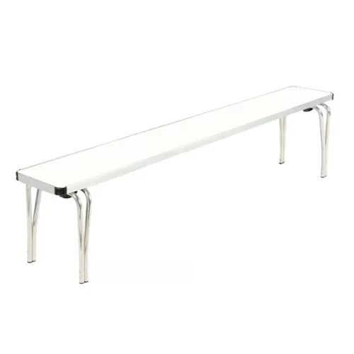 Stacking Bench 1520 x 254 x 432H - White laminated top - pack size 1