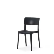 Tabilo Vivo Polypropylene Matt Finish Indoor and Outdoor Dark Grey Side Chair - pack size 1