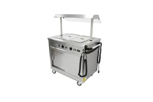 Parry Mobile Hot Cupboard with Bain Marie Top & Gantry