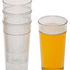 Plastic and disposable drinking vessels
