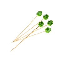 Eco Friendly Leaf Tip Bamboo Skewers Pk 100