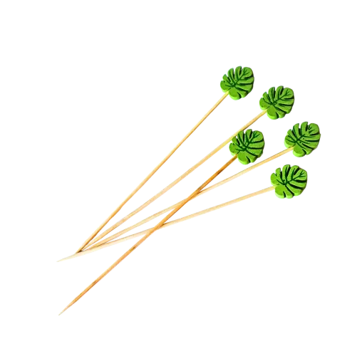 Eco Friendly Leaf Tip Bamboo Skewers Pk 100